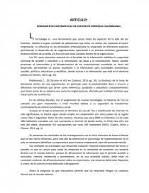 HERRAMIENTAS INFORMATICAS DE GESTIÓN EN EMPRESAS COLOMBIANAS.. Página 1