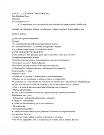 LA EVALUACIÓN POR COMPETENCIAS. Página 1