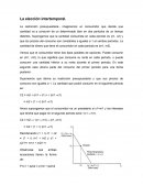 La eleccion intertemporal