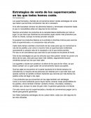 Estrategias de venta en supermercados.