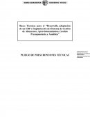 Bases Técnicas para el “Desarrollo, adaptación de un ERP e Implantación del Sistema de Gestión de Almacenes, Aprovisionamientos, Gestión Presupuestaria y Analítica”
