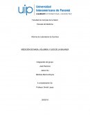 Informe de Laboratorio de Química MEDICIÓN DE MASA, VOLUMEN, Y USO DE LA BALANZA