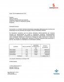 De acuerdo a su amable solicitud presentamos propuesta referencial para el servicio de alimentación de los pacientes del hospital CARLOS ANDRADE MARIN.