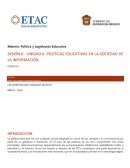 POLÍTICAS EDUCATIVAS EN LA SOCIEDAD DE LA INFORMACIÓN