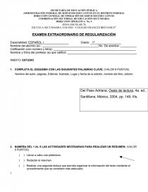 EXAMEN ESPAÑOL 1.. Página 1
