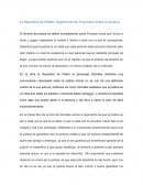 La Republica de Platón: Argumento de Trasimaco Sobre la Justicia