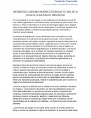 INFORME DEL CONSUMO INDEBIDO DE DROGAS Y EL ROL DE LA ESCUELA EN MATERIA DE PREVENCION