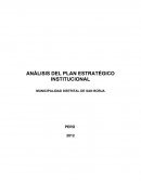 ANÁLISIS DEL PLAN ESTRATÉGICO INSTITUCIONAL