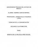 ENSAYO DE LA PELICULA RED SOCIAL .