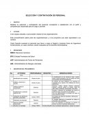 SELECCION Y CONTRATACION DE PERSONAL.