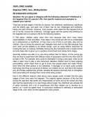 Ensayo en inglés - La niñez.