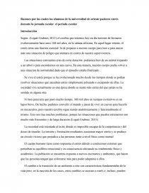 Razones por las cuales los alumnos de la universidad de oriente padecen estrés durante la jornada escolar el periodo escolar.. Página 1