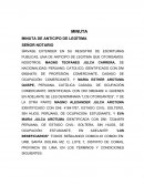 MINUTA DE ANTICIPO DE LEGÍTIMA.
