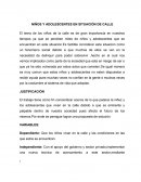 NIÑOS Y ADOLESCENTES EN SITUACIÓN DE CALLE.