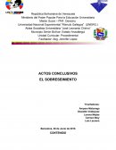 Actos conclusivos El sobreseimiento