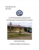 Actividades realizadas en internado extrahospitalario