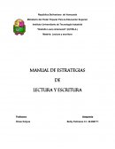 MANUAL DE ESTRATEGIAS DE LECTURA Y ESCRITURA