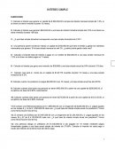 INTERES SIMPLE EJERCICIOS