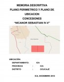 MEMORIA DESCRIPTIVA - PLANO PERIMETRICO Y PLANO DE UBICACION