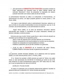 LA ADMINISTRACIÓN FINANCIERA. CUESTIONARIO.