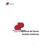Políticas de Docencia y Gestión Institucional.