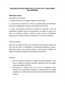 REQUISITOS PARA DARSE DE ALTA EN EL RFC, PARA ABRIR UNA EMPRESA