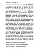 AUDIENCIA PRELIMINAR TRIBUTARIO