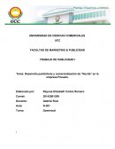 Tema: Desarrollo publicitario y comercialización de “Nucita” en la empresa Pozuelo.