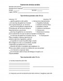 Examen de ciencias sociales.