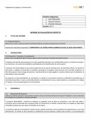 INFORME DE EVALUACIÓN DE PROYECTO