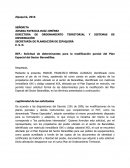 Solicitud determinantes