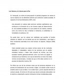 Los Valores y la Cultura para la Paz