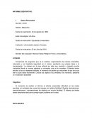 Informe descriptivo infante