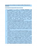 Características de las actividades de investigación científica del Departamento de Matemáticas