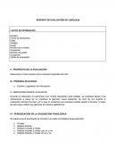 Infrome de Evaluación de Lneguaje.