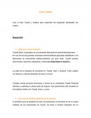 Leer el caso Toyota y analizar para responder las preguntas planteadas con criterio.