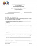 Examen segun especialidad.