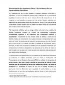 Discriminación Por Apariencia Física Y Su Incidencia En Las Oportunidades Educativas.