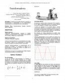 El objetivo del presente informe es entender el funcionamiento y características de los trasformadores comprendiendo el comportamiento de la señal alterna.