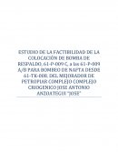 Estudio de la factibilidad de colocación de bombas