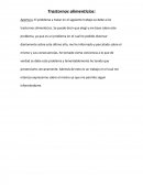 Trastornos alimenticios.