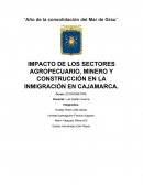 IMPACTO DE LOS SECTORES AGROPECUARIO, MINERO Y CONSTRUCCIÓN EN LA INMIGRACIÓN EN CAJAMARCA.