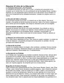 Resumen El Libro de La Educación La Verdadera Educación y Su Propósito