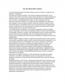 Ley de desarrollo urbano.