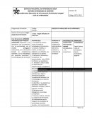 Nombre del Proyecto: Según programa de formación