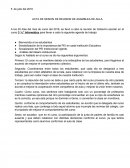 Acta de sesion de reunion de asamblea de aula