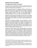 INTRODUCCION A MAX WEBER Sociología después de Marx y Nietzsche