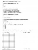 Prueba de Matemáticas 4° Básico