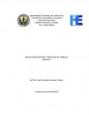 EDUCACIÓN SUPERIOR Y MERCADO DE TRABAJO.