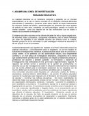 ASUMIR UNA LÍNEA DE INVESTIGACIÓN